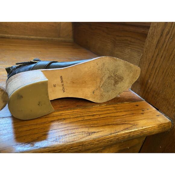 Free People Boots Women's 39 (8.5) Washed Black Back Loop Ankle Bootie - Picture 11 of 12